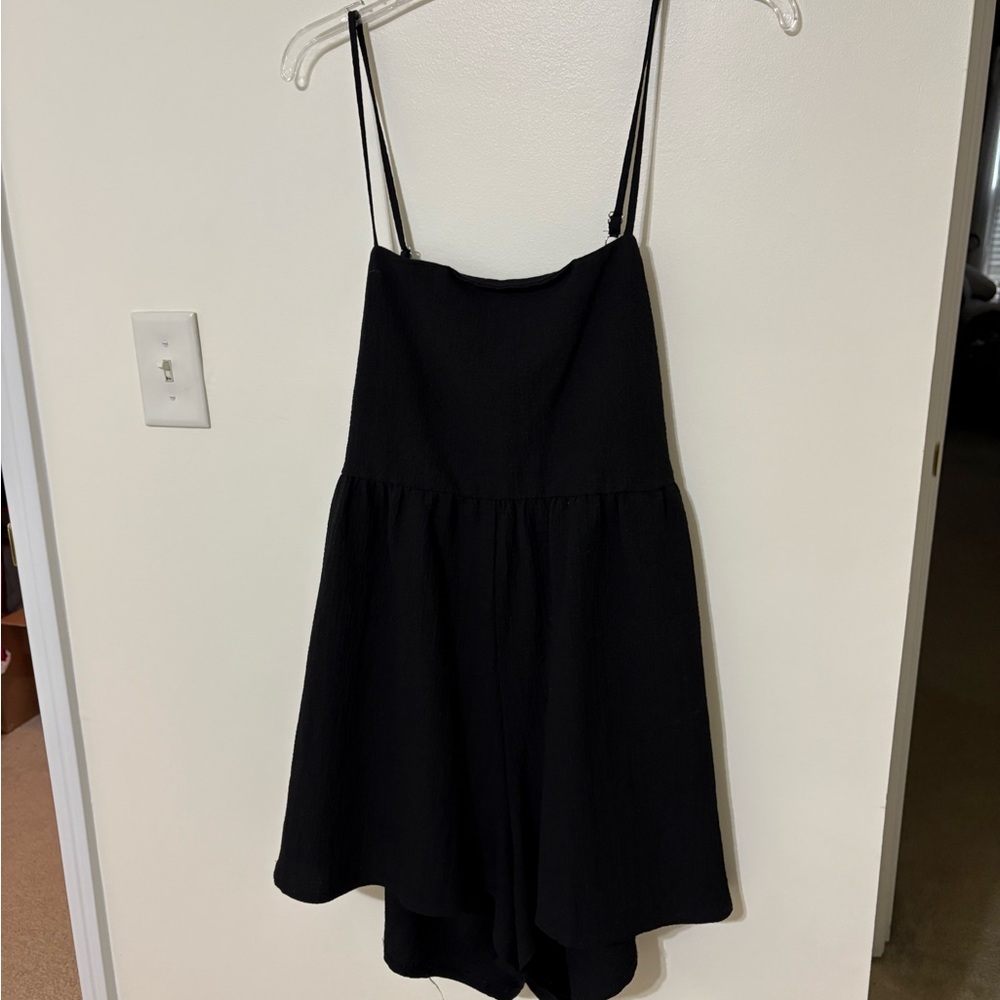 WILD FABLE BACKLESS ROMPER- BLACK- XXL